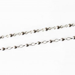 Ball Link Necklace - 24 inch (61cm) Silver Tone
